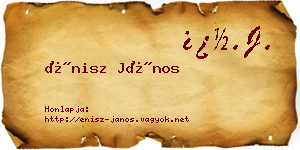 Énisz János névjegykártya